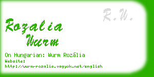 rozalia wurm business card
